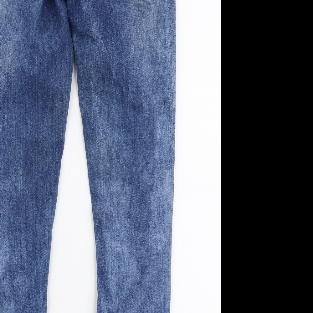 New Look Womens Blue Cotton Skinny Jeans Size 8 L32 in Slim Zip