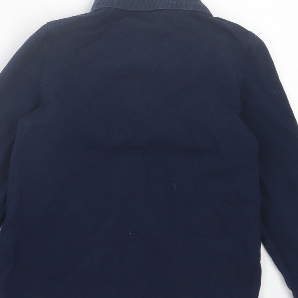 Star Boys Blue Cotton Basic Polo Size 6 Years Collared Button