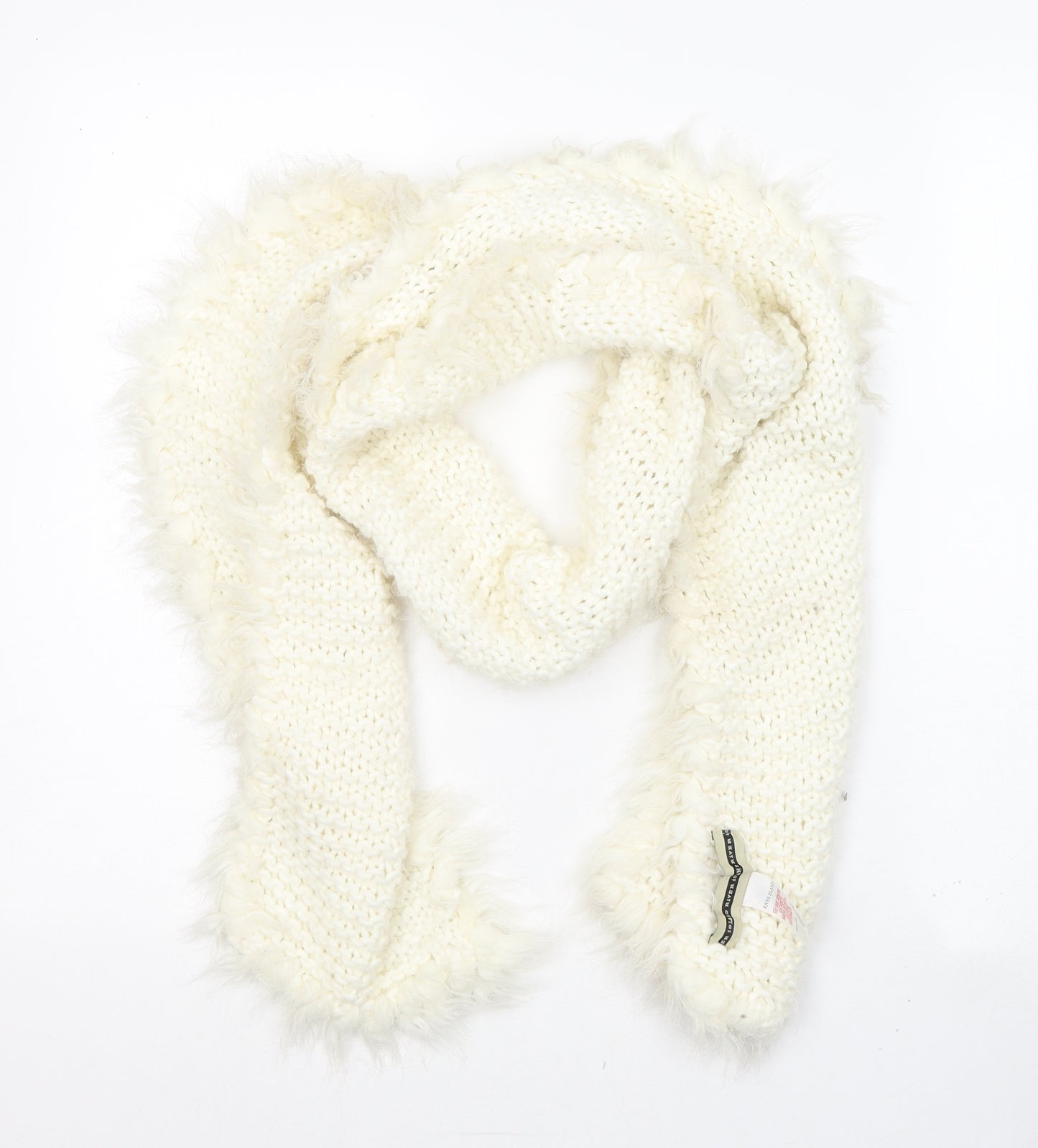 River Island Womens White Acrylic Scarf