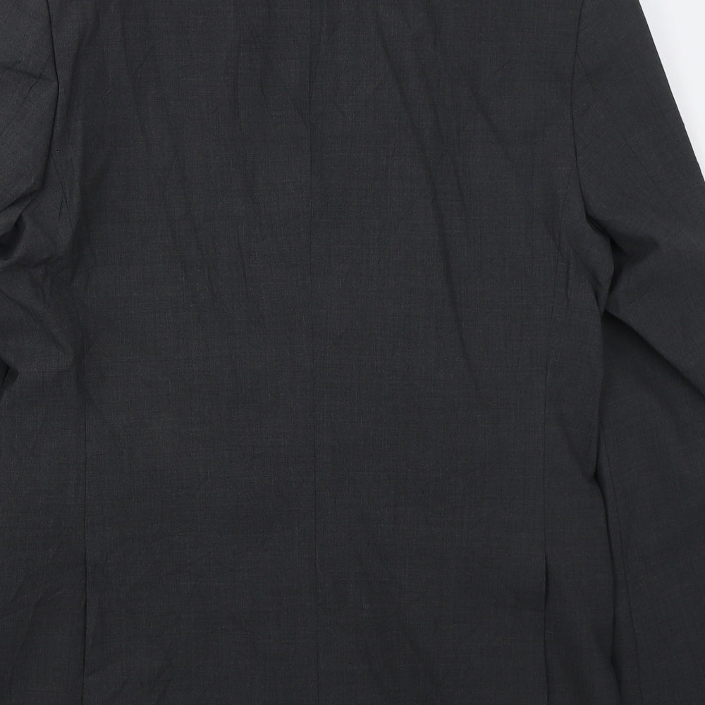 Marks and Spencer Mens Grey Polyester Jacket Suit Jacket Size 40