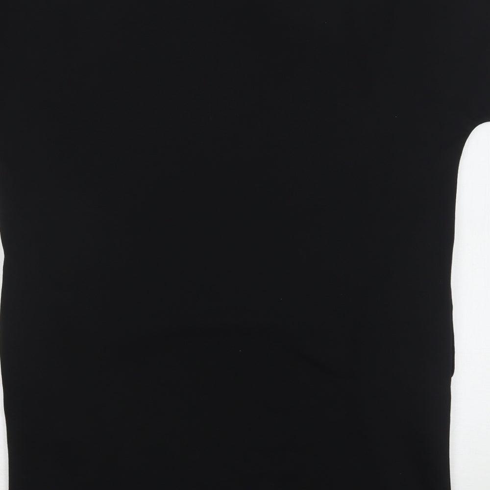Meraki Womens Black Polyester Sheath Size XS Round Neck