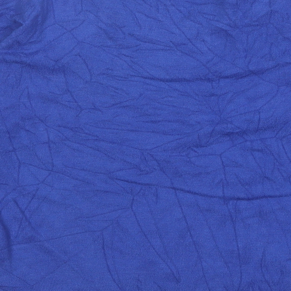 Marks and Spencer Womens Blue V-Neck Viscose Pullover Jumper Size 8