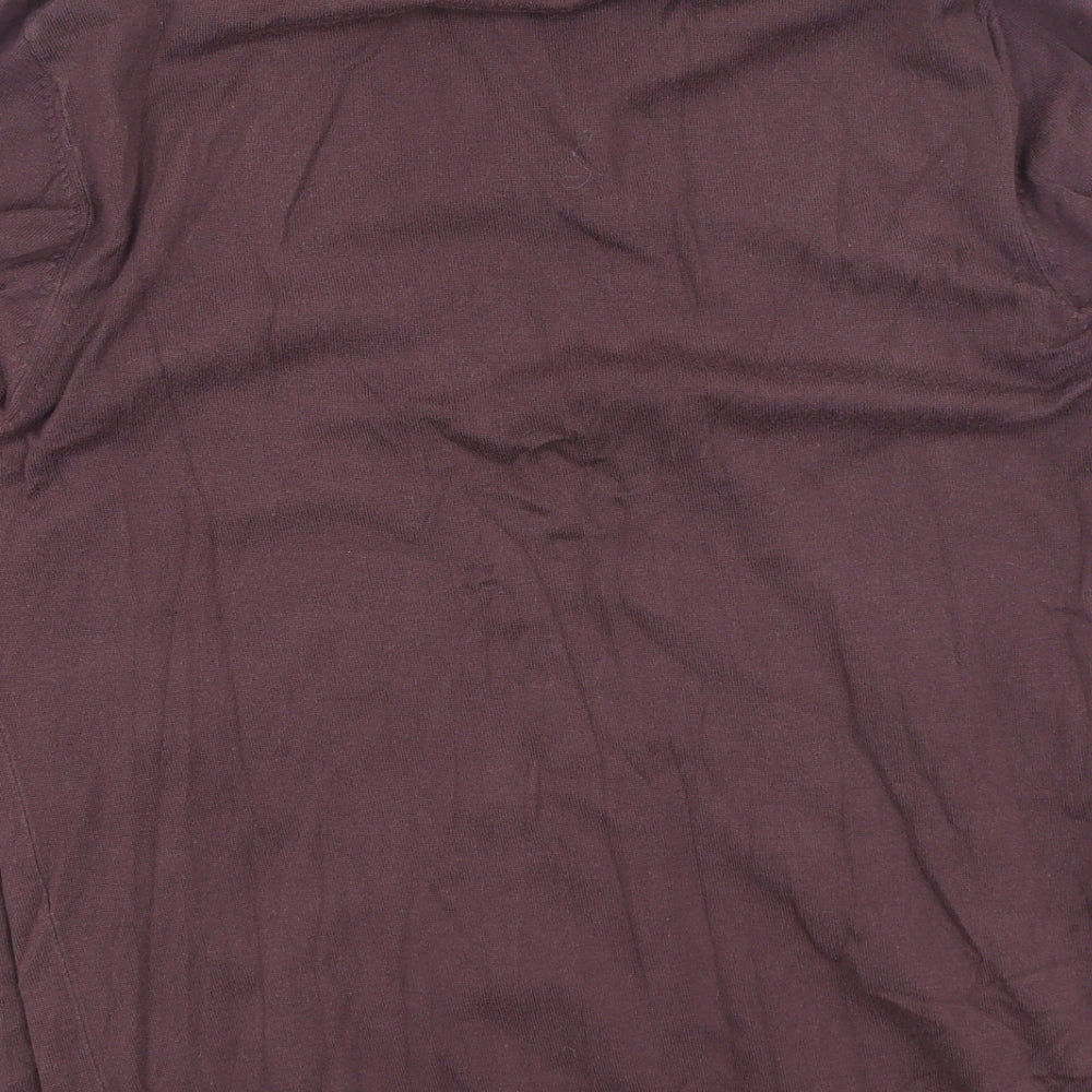 NEXT Mens Brown Cotton Button-Up Size M Collared