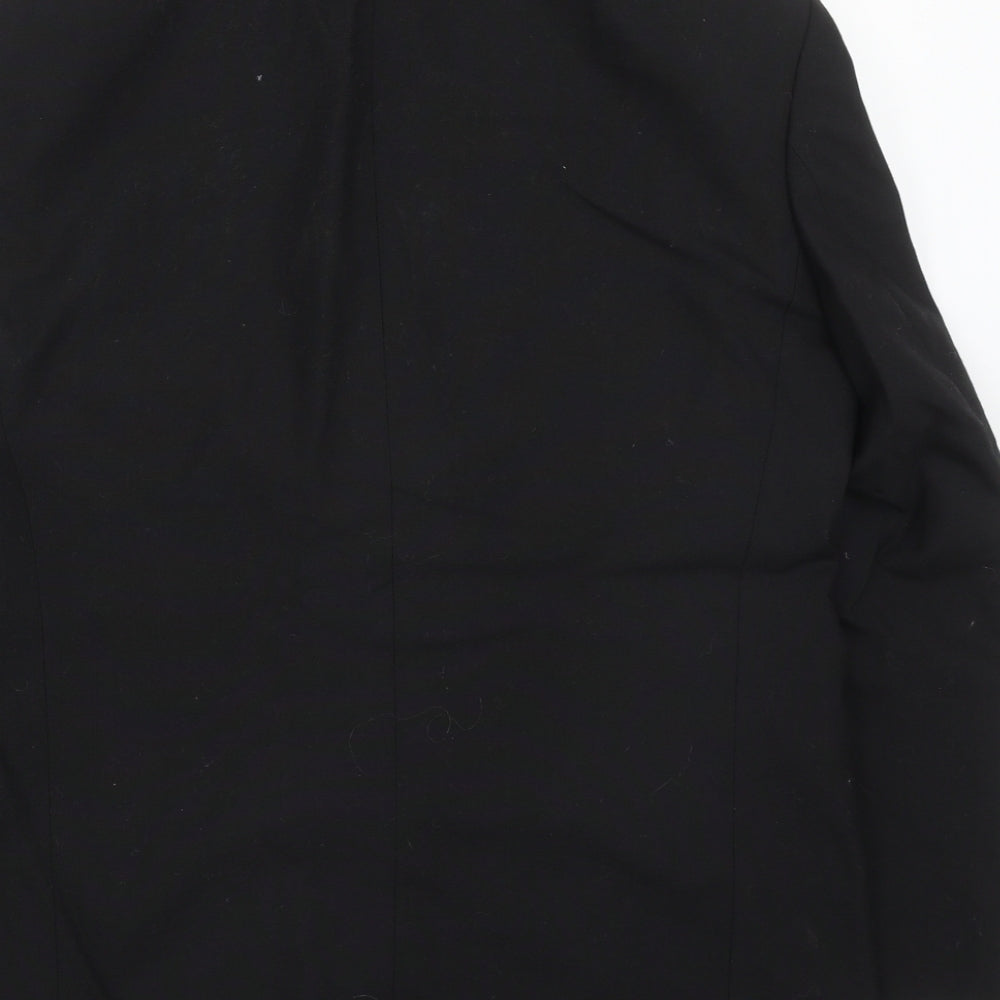 Marks and Spencer Mens Black Polyester Jacket Suit Jacket Size 38