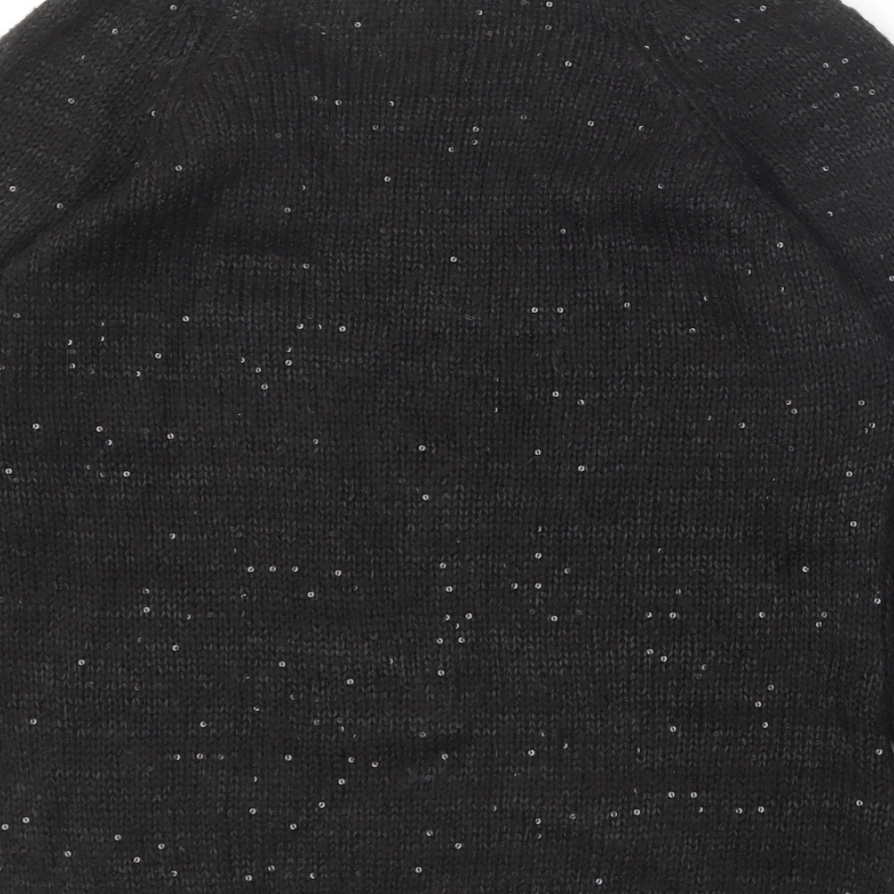 Store Twenty One Womens Black Round Neck Acrylic Pullover Jumper Size M