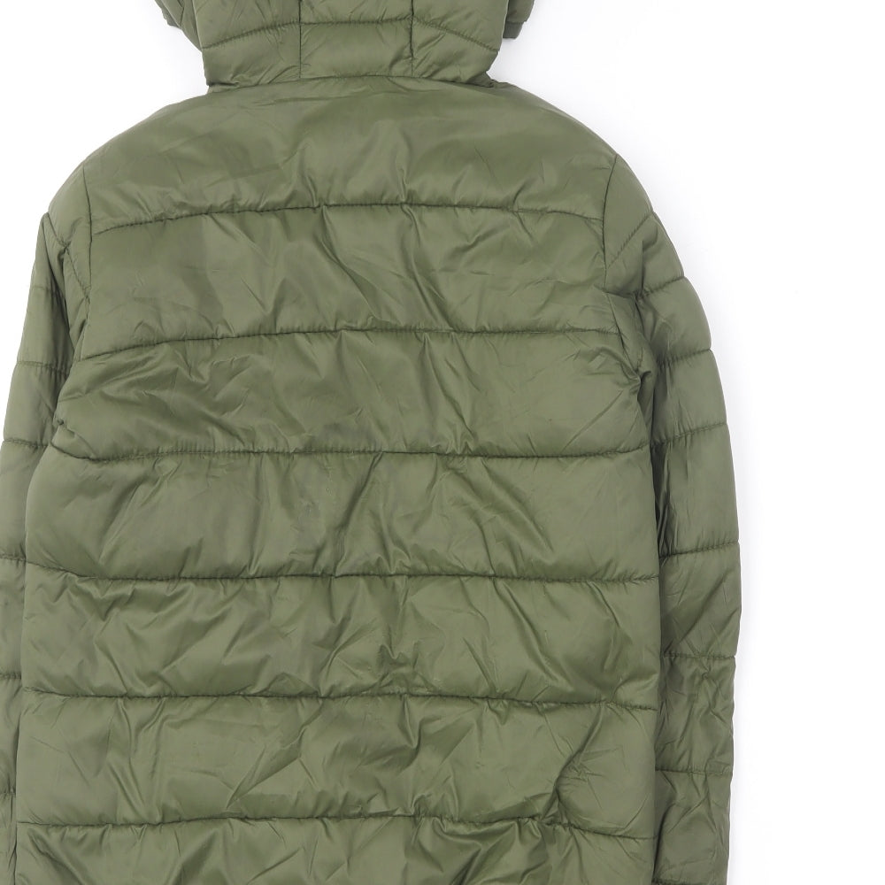 Pepperts Boys Green Puffer Jacket Coat Size 10-11 Years