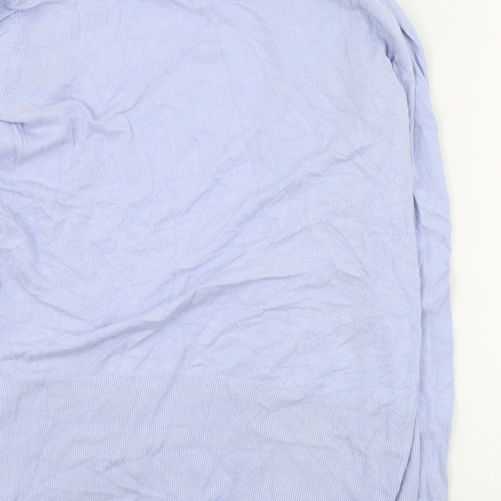 Primark Womens Blue V-Neck Acrylic Cardigan Jumper Size S