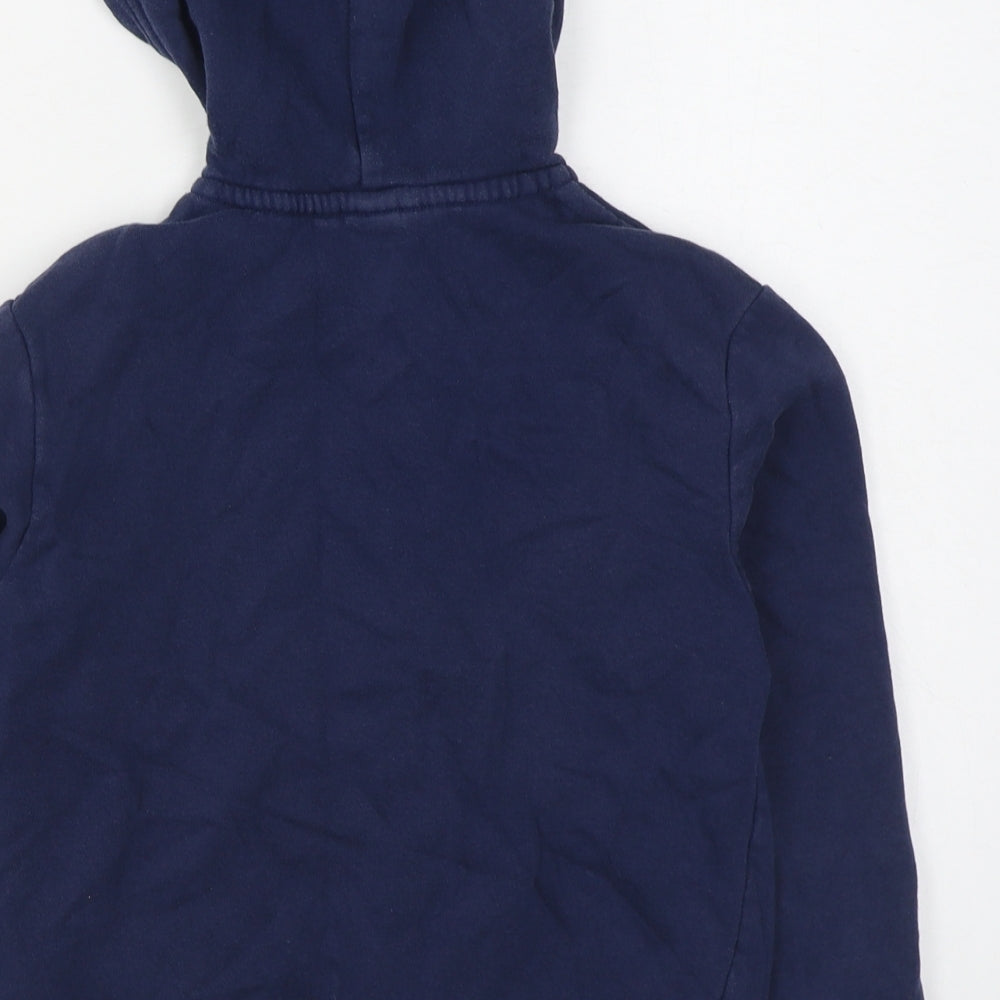 H&M Boys Blue Cotton Full Zip Hoodie Size 6-7 Years Zip