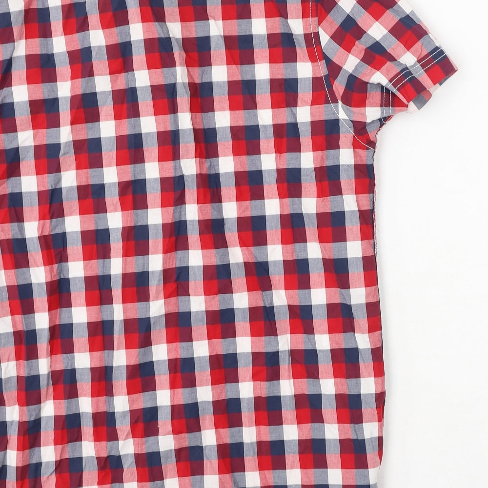Cedar Wood State Mens Red Plaid Cotton Button-Up Size XS Collared