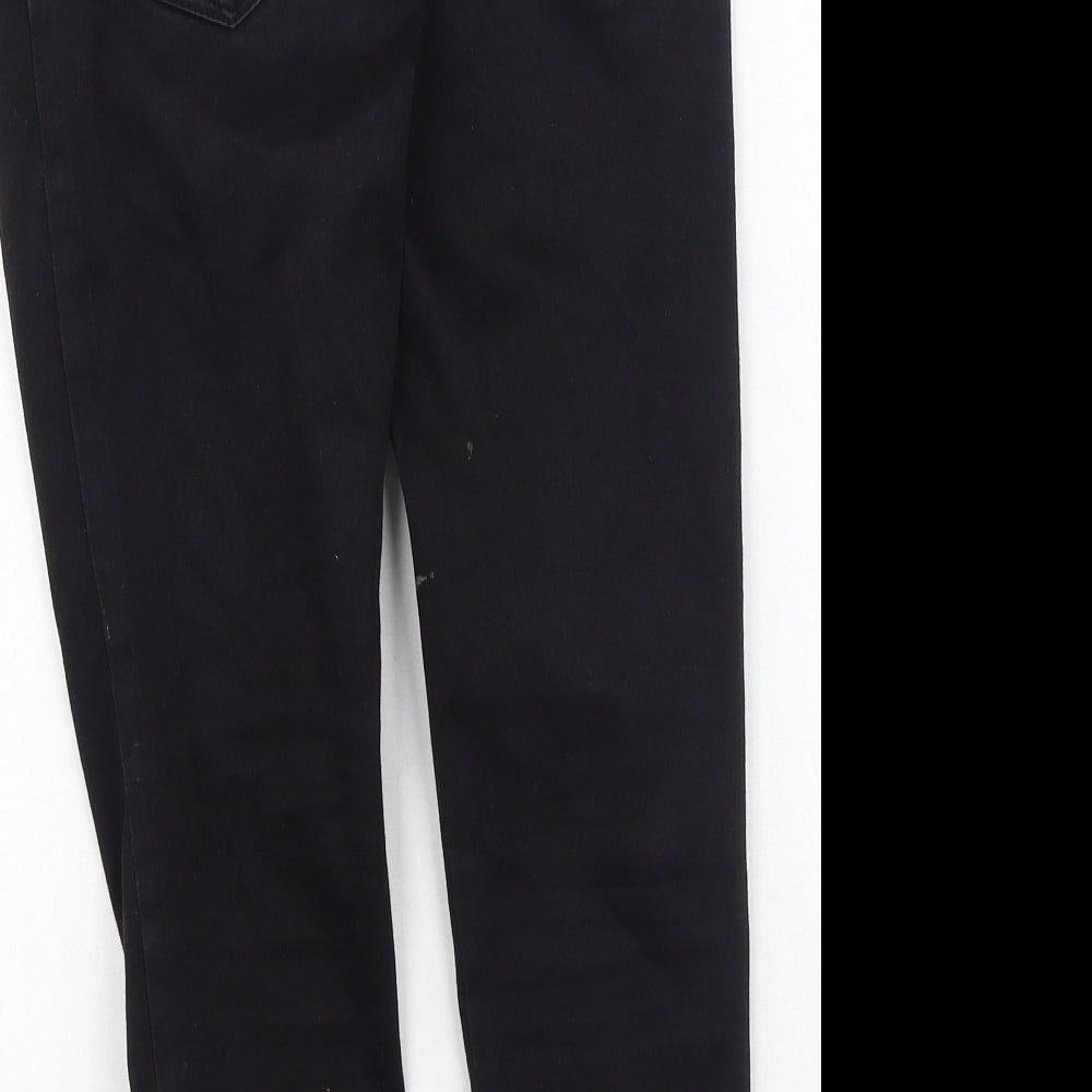 Preworn Girls Black Cotton Skinny Jeans Size 10 Years Regular