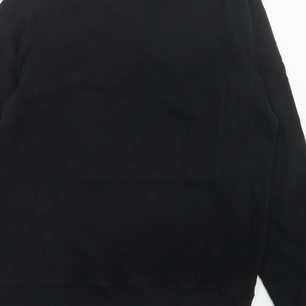 Step Up Mens Black Cotton Pullover Sweatshirt Size M