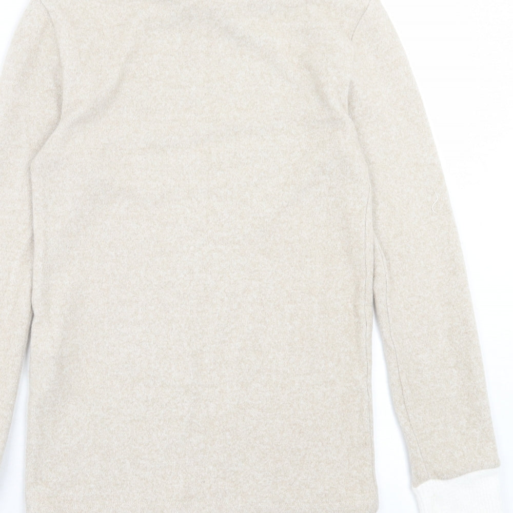 Stradivarius Womens Brown High Neck Polyester Pullover Jumper Size S
