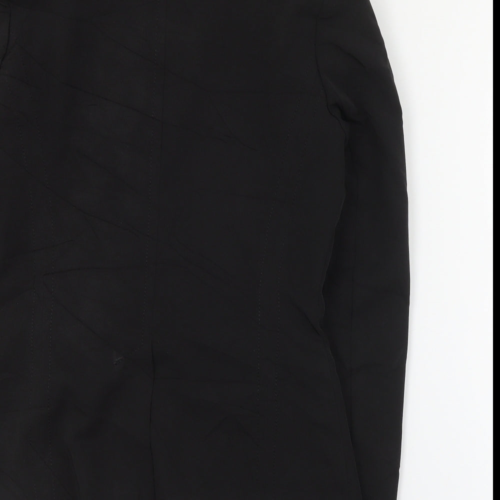 Primark Womens Black Polyester Jacket Suit Jacket Size 10