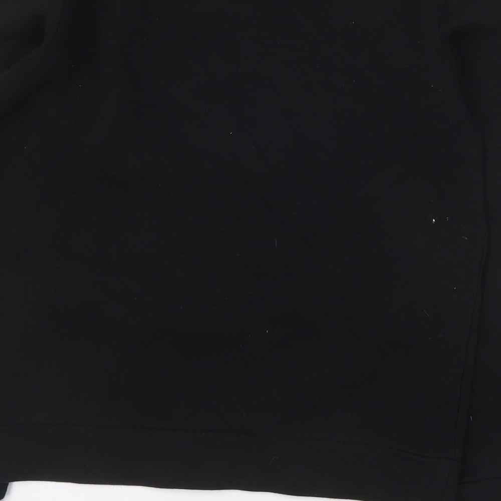 River Island Boys Black Cotton Pullover Sweatshirt Size 9-10 Years Pullover
