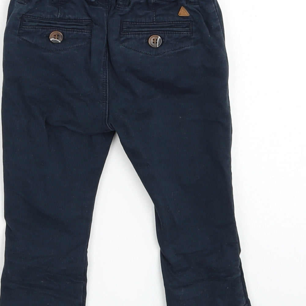 NEXT Boys Blue Cotton Capri Trousers Size 6-9 Months Pullover