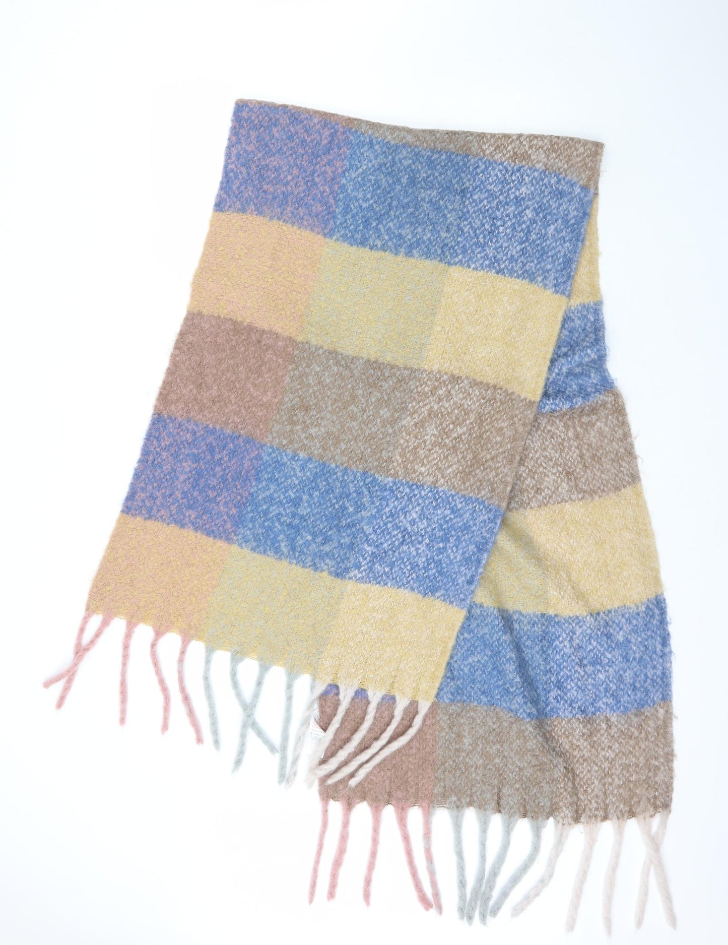 New Look Womens Multicoloured Striped Acrylic Scarf