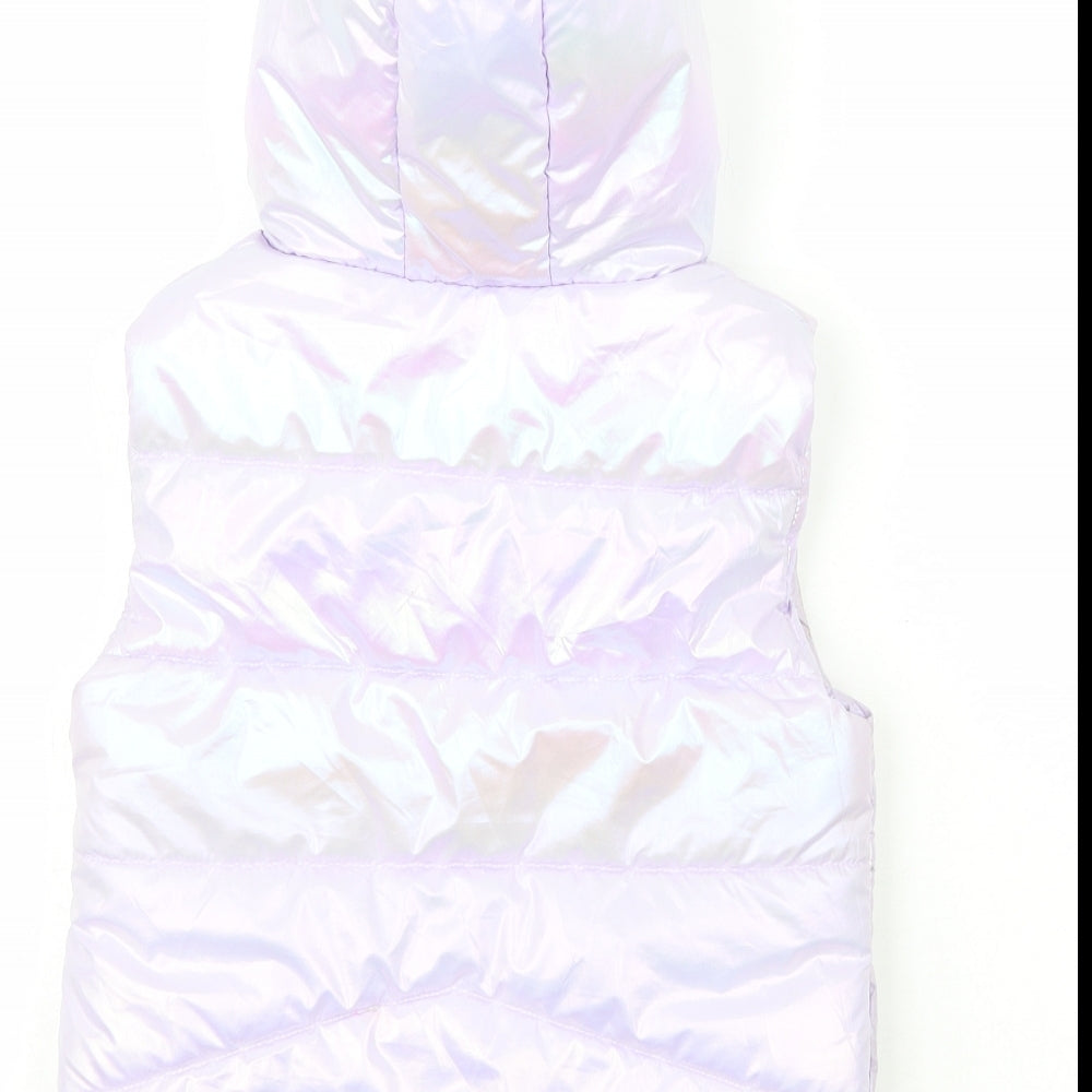 Dunnes Girls Purple Gilet Coat Size 6-7 Years