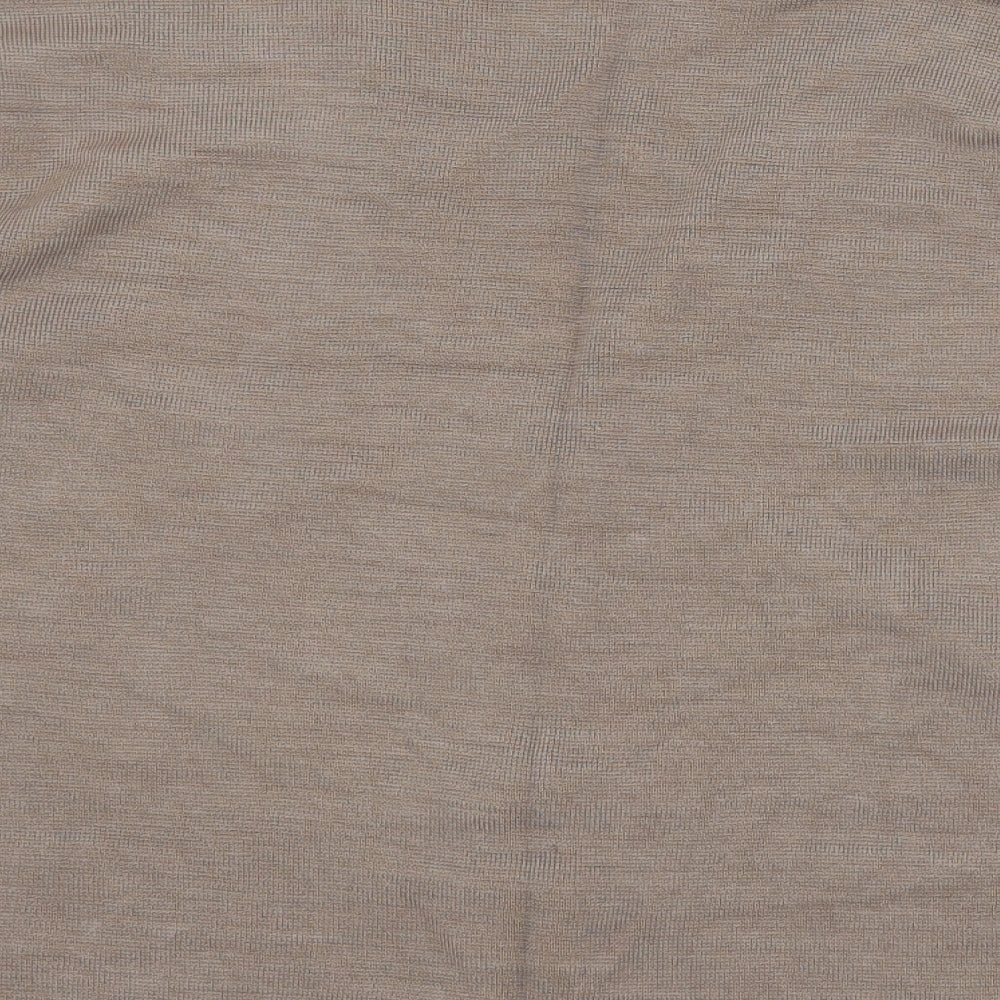 Damart Womens Brown V-Neck Acrylic Cardigan Jumper Size S