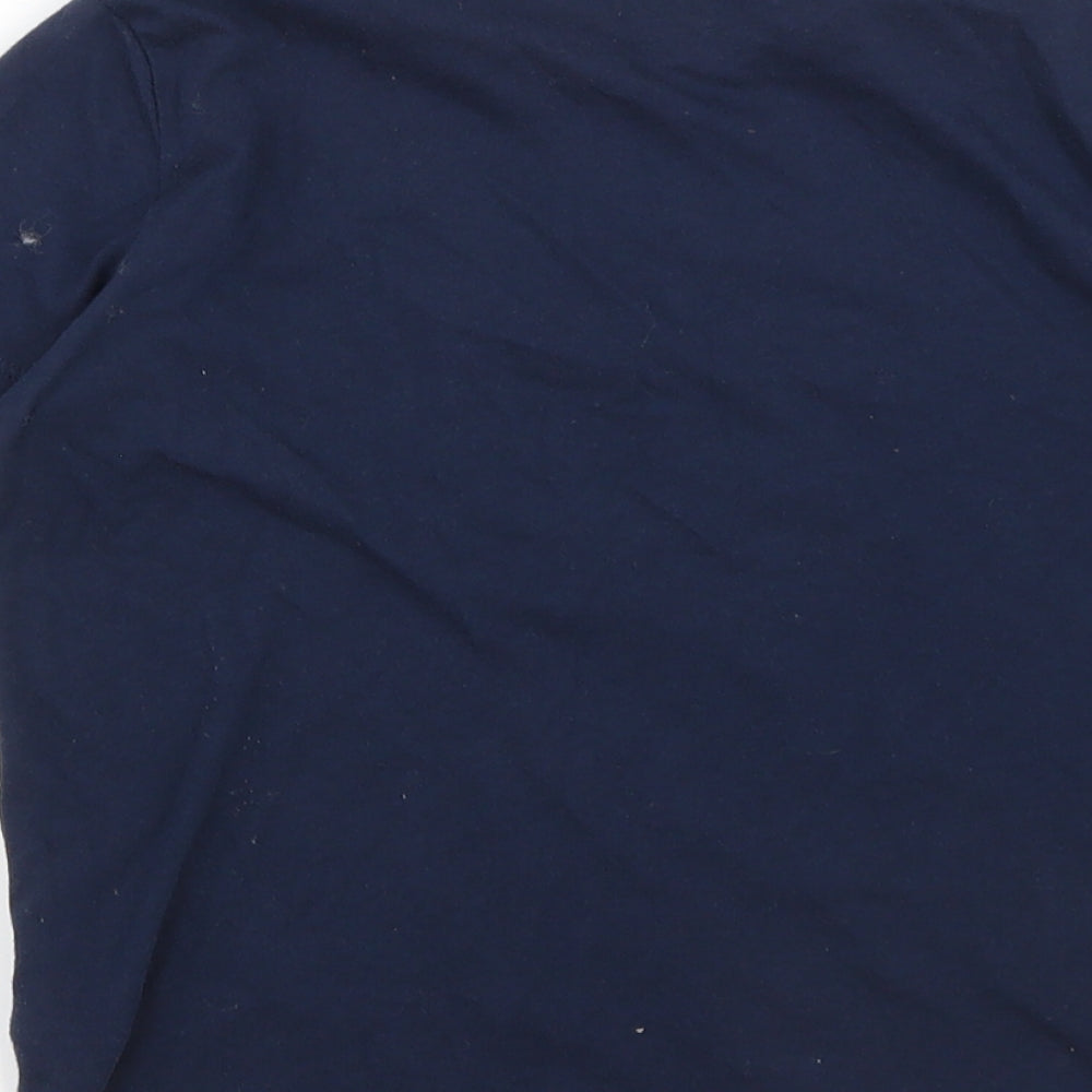 Old Navy Boys Blue Cotton Basic T-Shirt Size 6-7 Years Round Neck