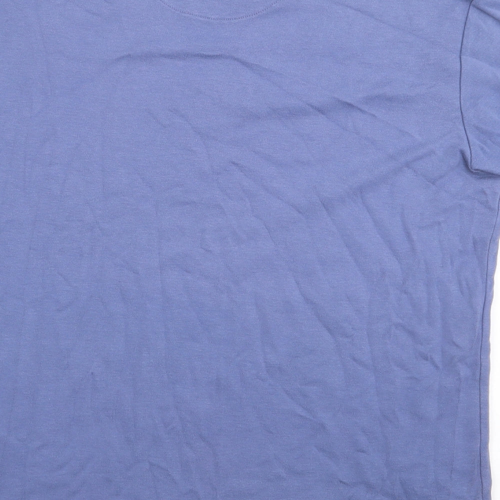 Matalan Mens Blue Cotton T-Shirt Size XS Crew Neck