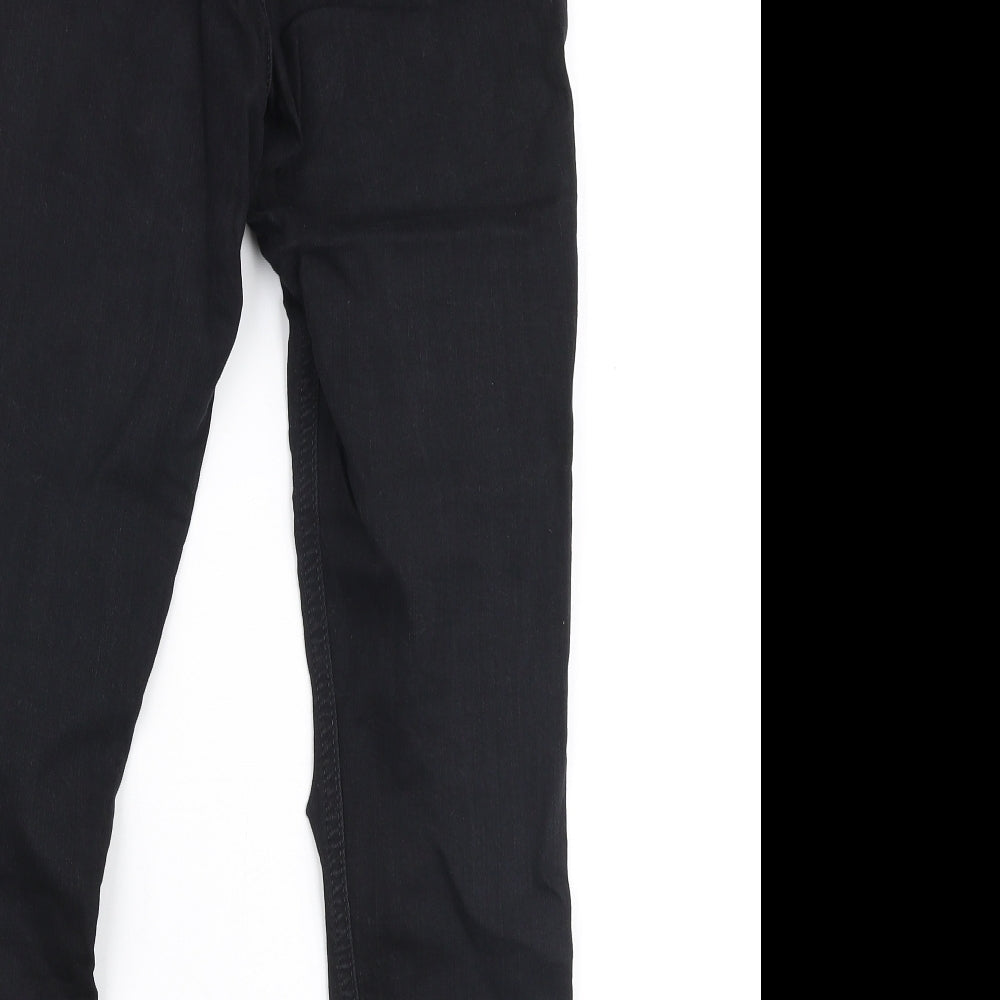 Topshop Womens Black Cotton Skinny Jeans Size 28 in L30 in Slim Zip
