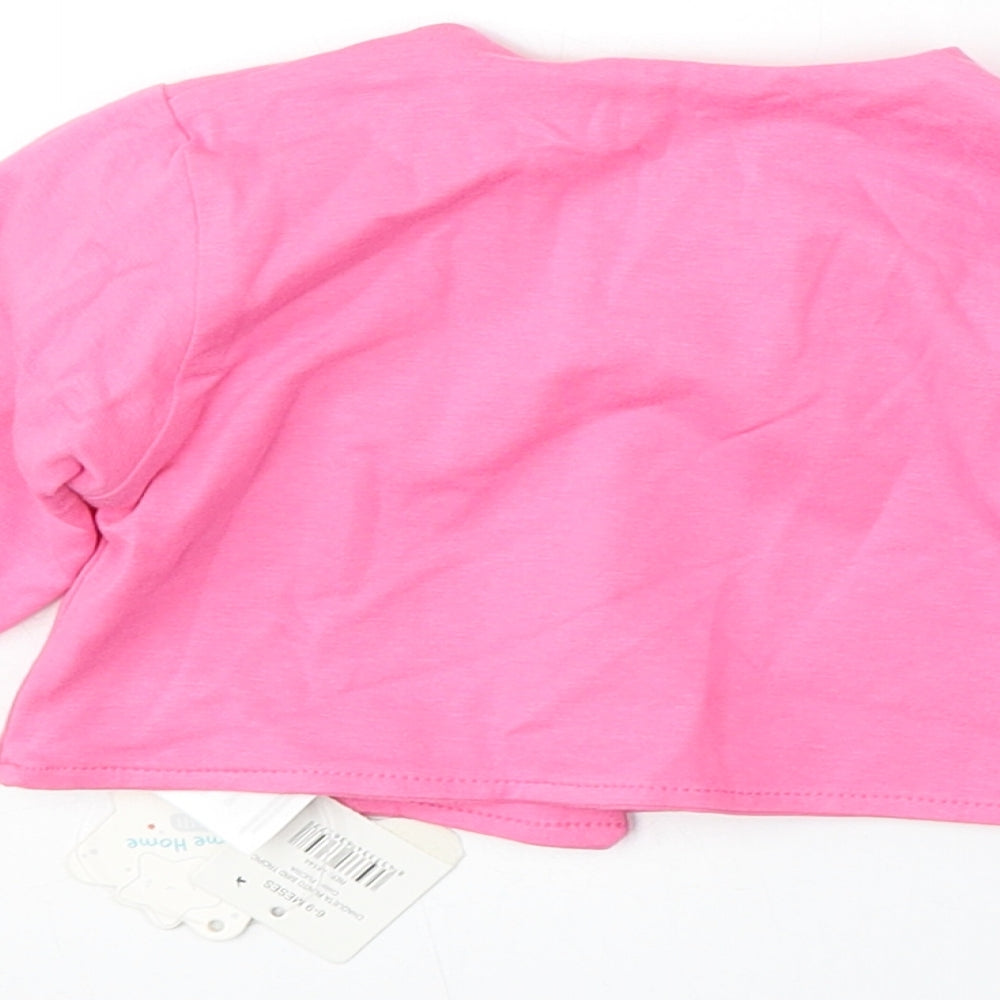 tuc tuc Girls Pink Cotton Cardigan Jumper Size 6-9 Months