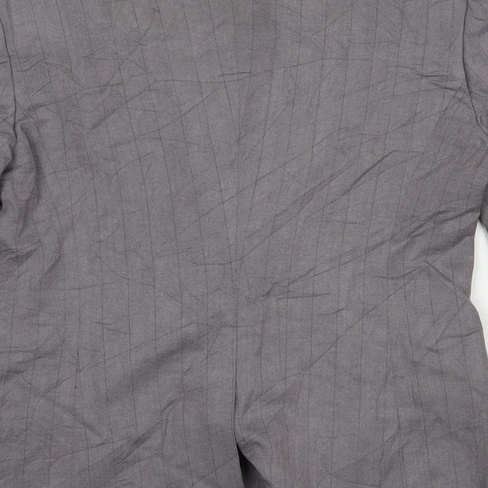 NEXT Womens Grey Striped Jacket Blazer Size 10 Button
