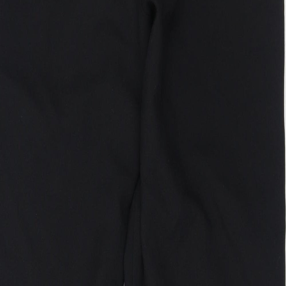 Papaya Womens Black Polyester Trousers Size 10 L25 in Regular