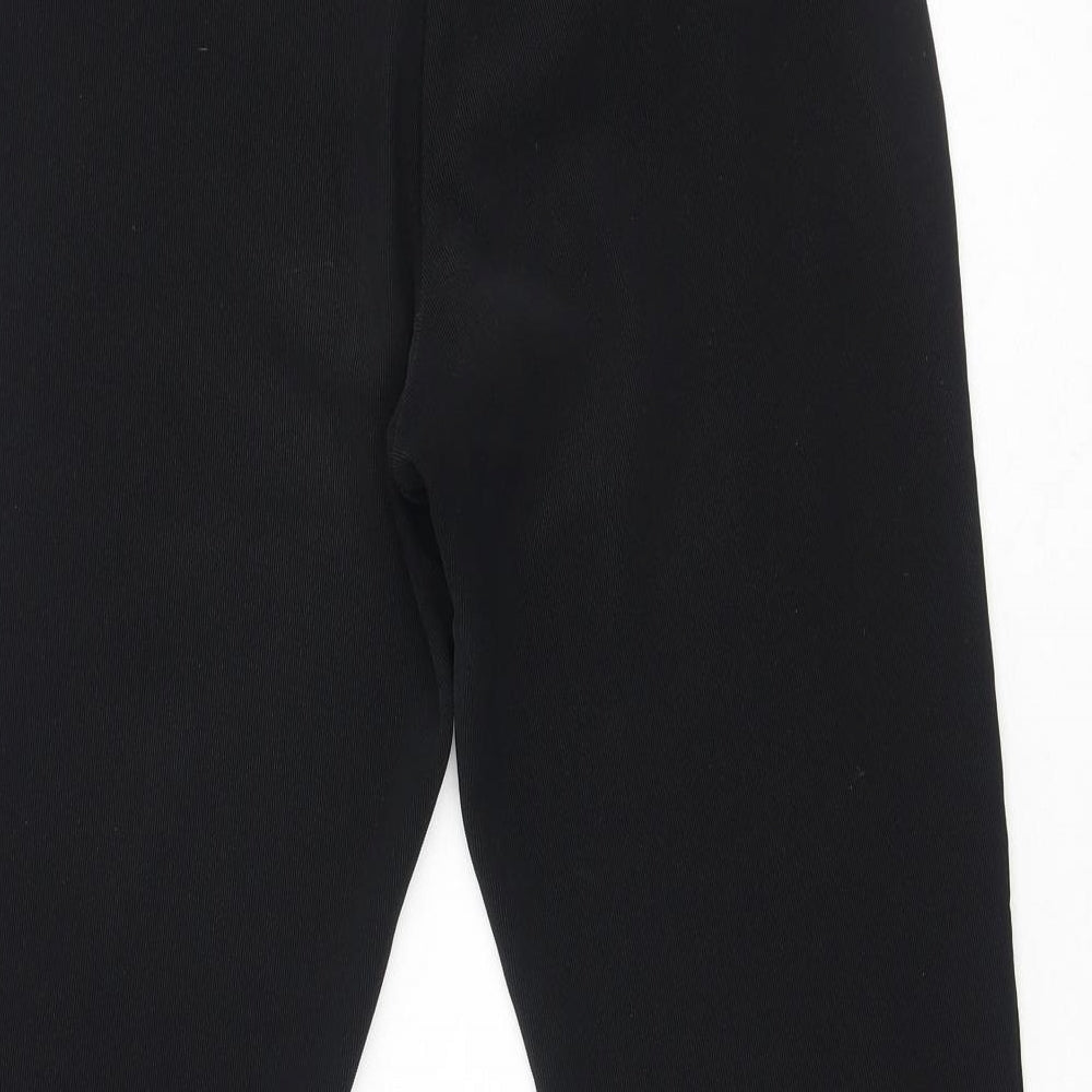 Ladies Womens Black Polyester Jegging Trousers Size 14 L28 in Regular