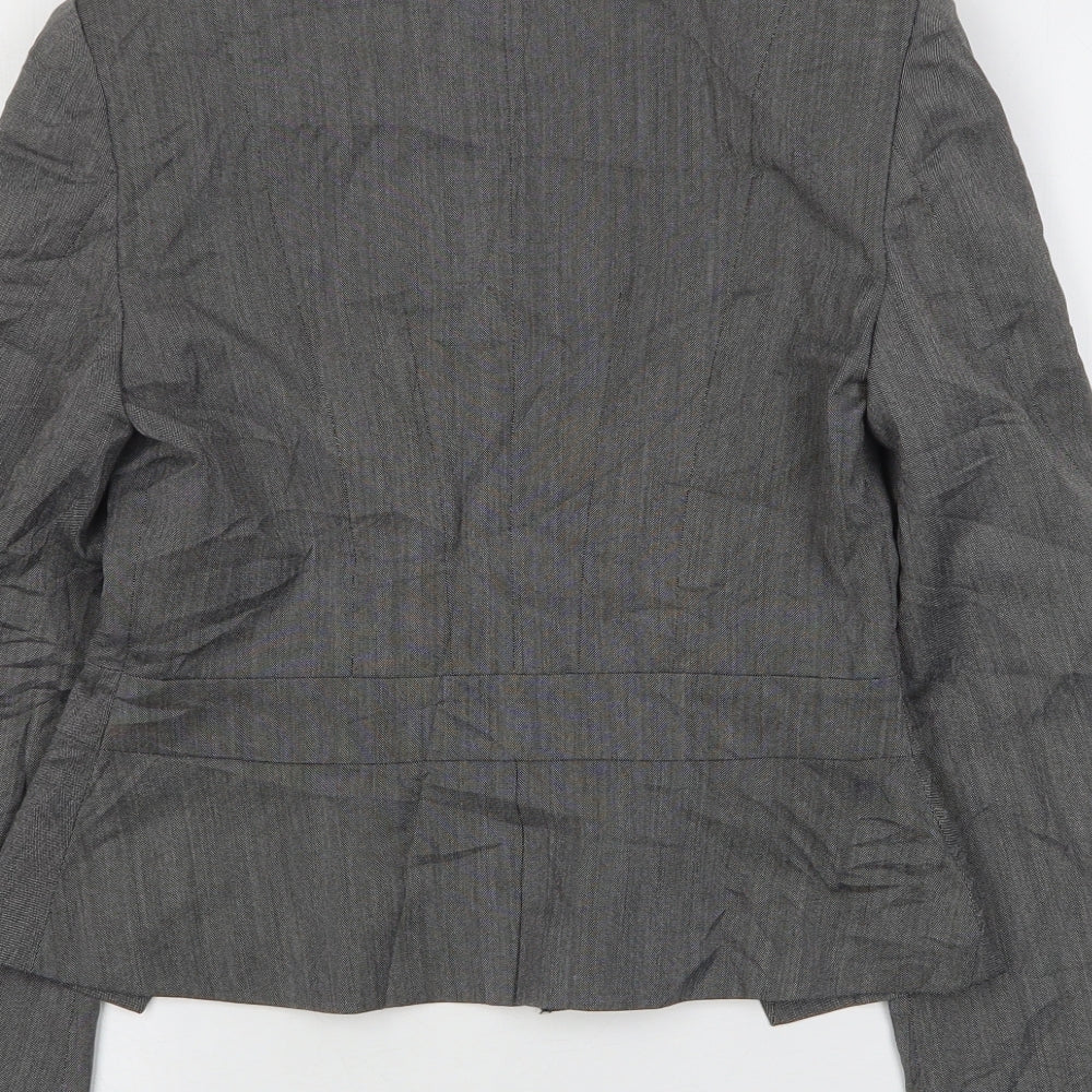 Marks and Spencer Womens Grey Polyester Jacket Blazer Size 8