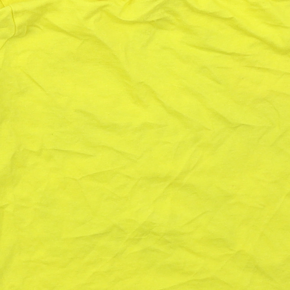 Tesco Boys Yellow Cotton Basic T-Shirt Size 18-24 Months Crew Neck Pullover - MR Men so Much Fun