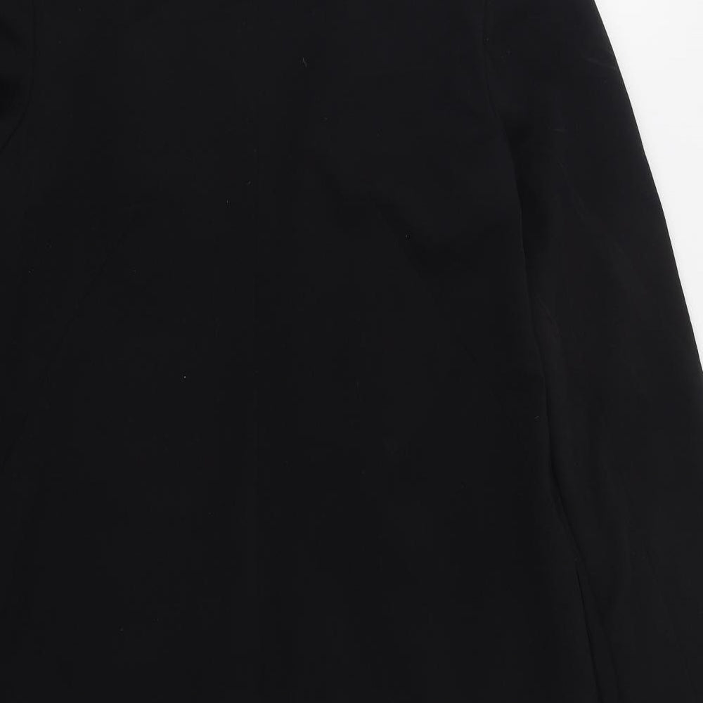 Debenhams Womens Black Jacket Size 12 Hook & Eye