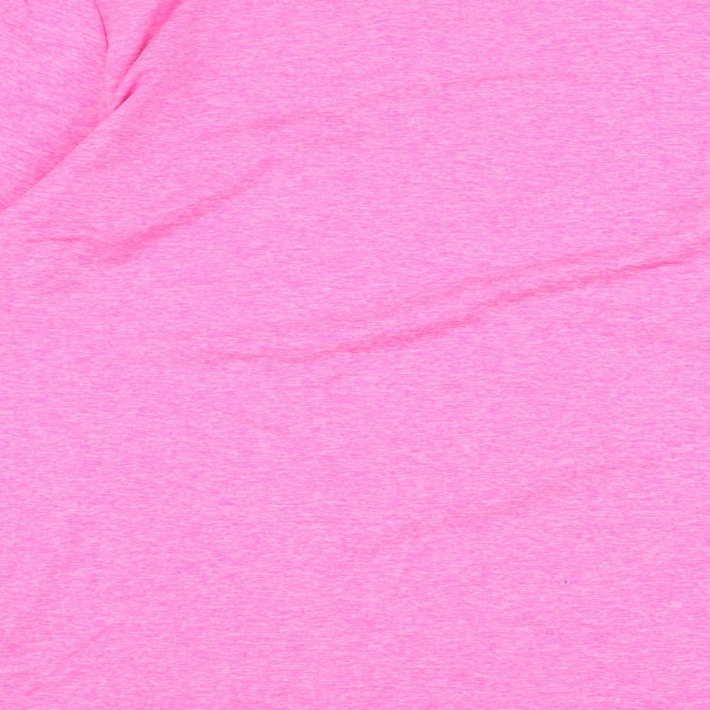 Dunnes Stores Womens Pink Polyester Jersey T-Shirt Size M Round Neck Pullover