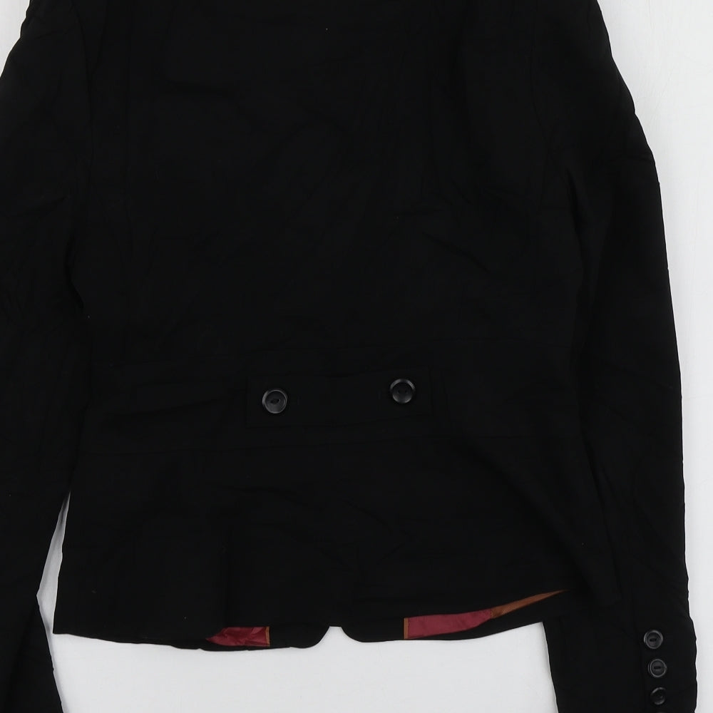 NEXT Womens Black Polyester Jacket Suit Jacket Size 8