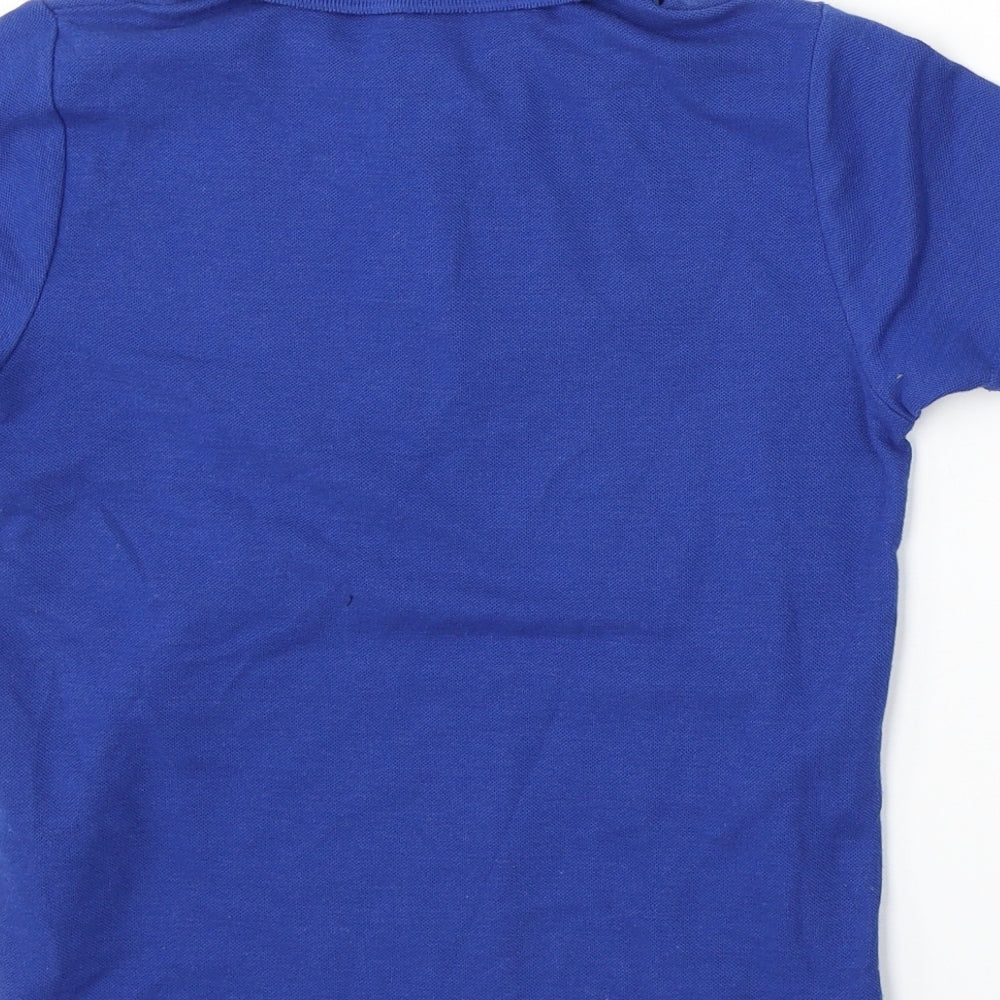 Chelsea FC Boys Blue Polyester Basic Polo Size 8-9 Years Collared Button