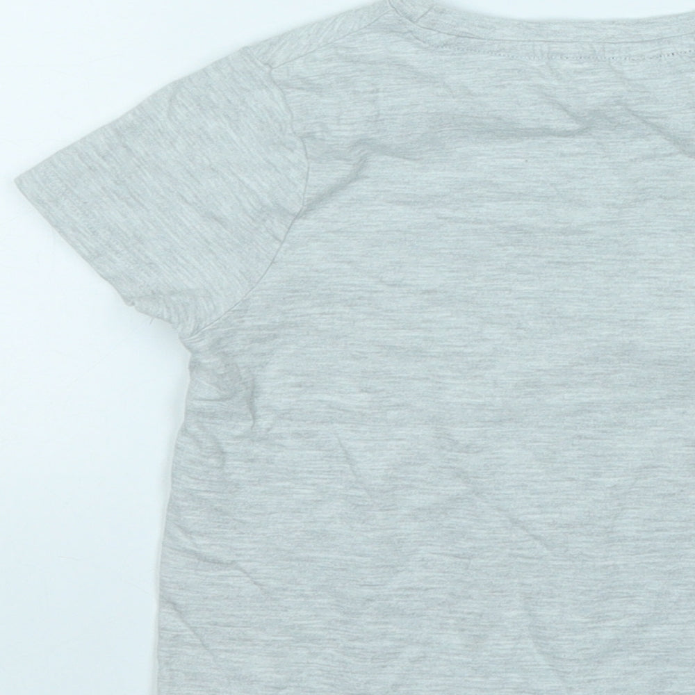 Pep&Co Boys Grey Cotton Basic T-Shirt Size 2-3 Years Round Neck - Born to play