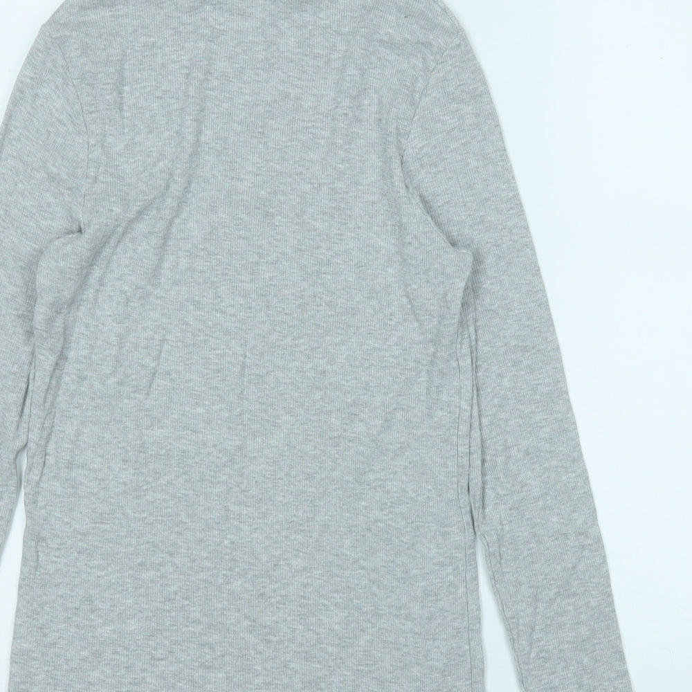 George Womens Grey Roll Neck Cotton Pullover Jumper Size 12