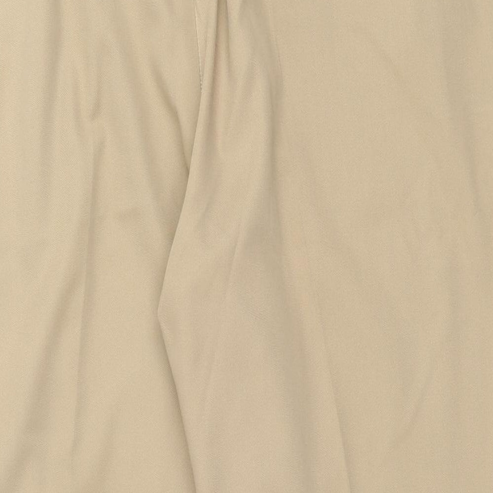 Essentials Womens Beige Polyester Trousers Size 18 L25 in Regular Button