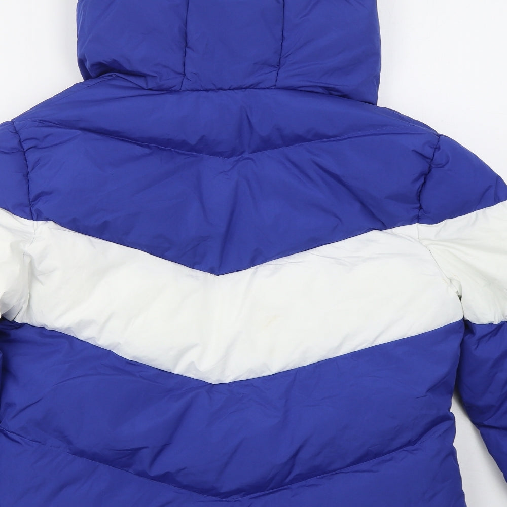 FB Sister Womens Blue Puffer Jacket Coat Size M Zip