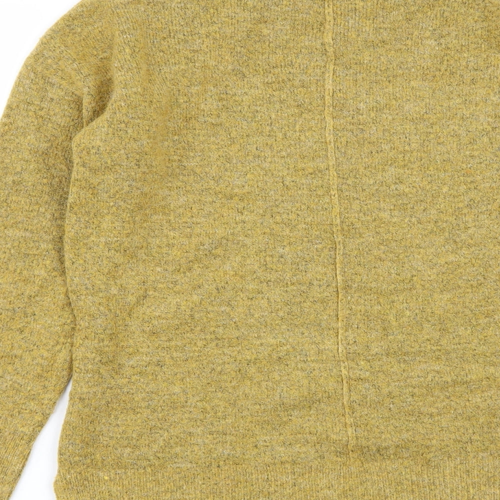 Matalan Womens Yellow Round Neck Acrylic Pullover Jumper Size S