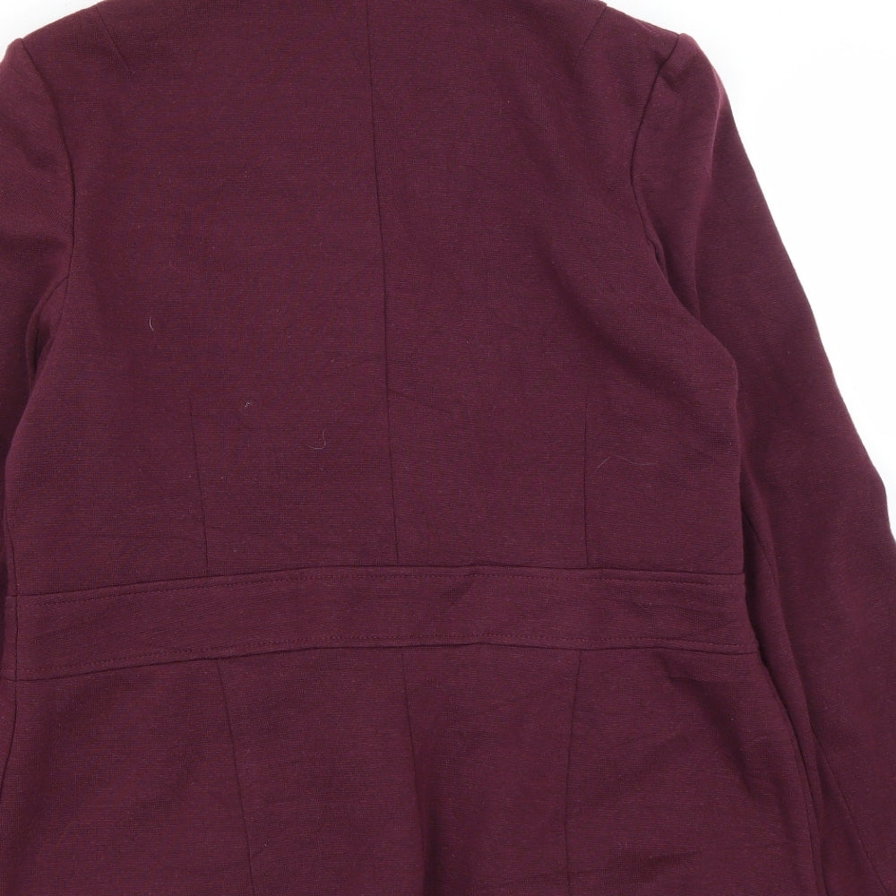 Debbie Shuchat Womens Purple Jacket Size L Button