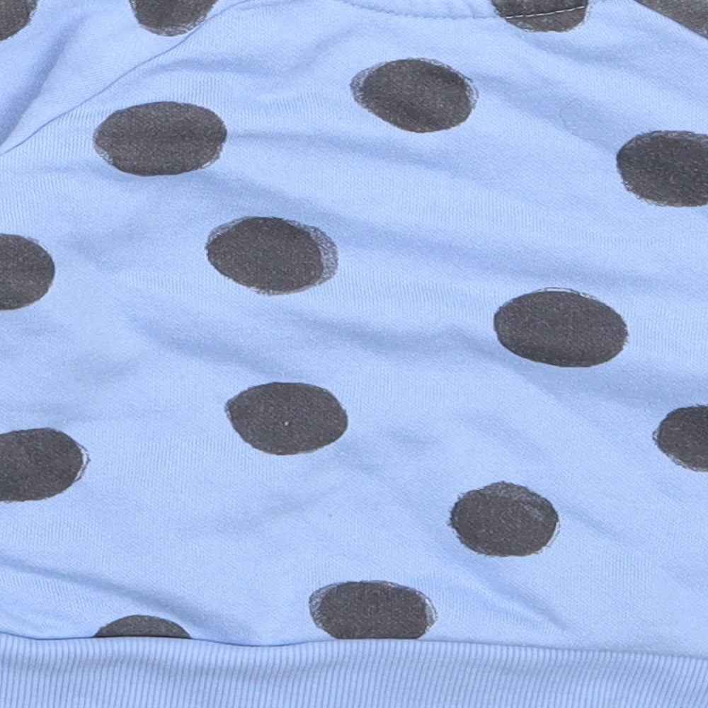 Primark Boys Blue Polka Dot Cotton Pullover Jumper Size 6-9 Months Pullover