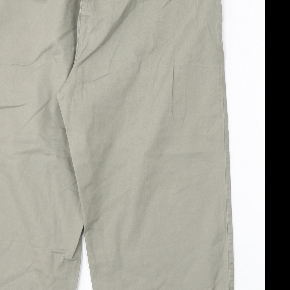 NEXT Womens Green Cotton Bermuda Shorts Size 12 L19 in Regular
