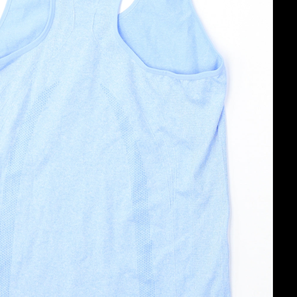 Dunnes Stores Womens Blue Polyester Basic Tank Size XL Round Neck