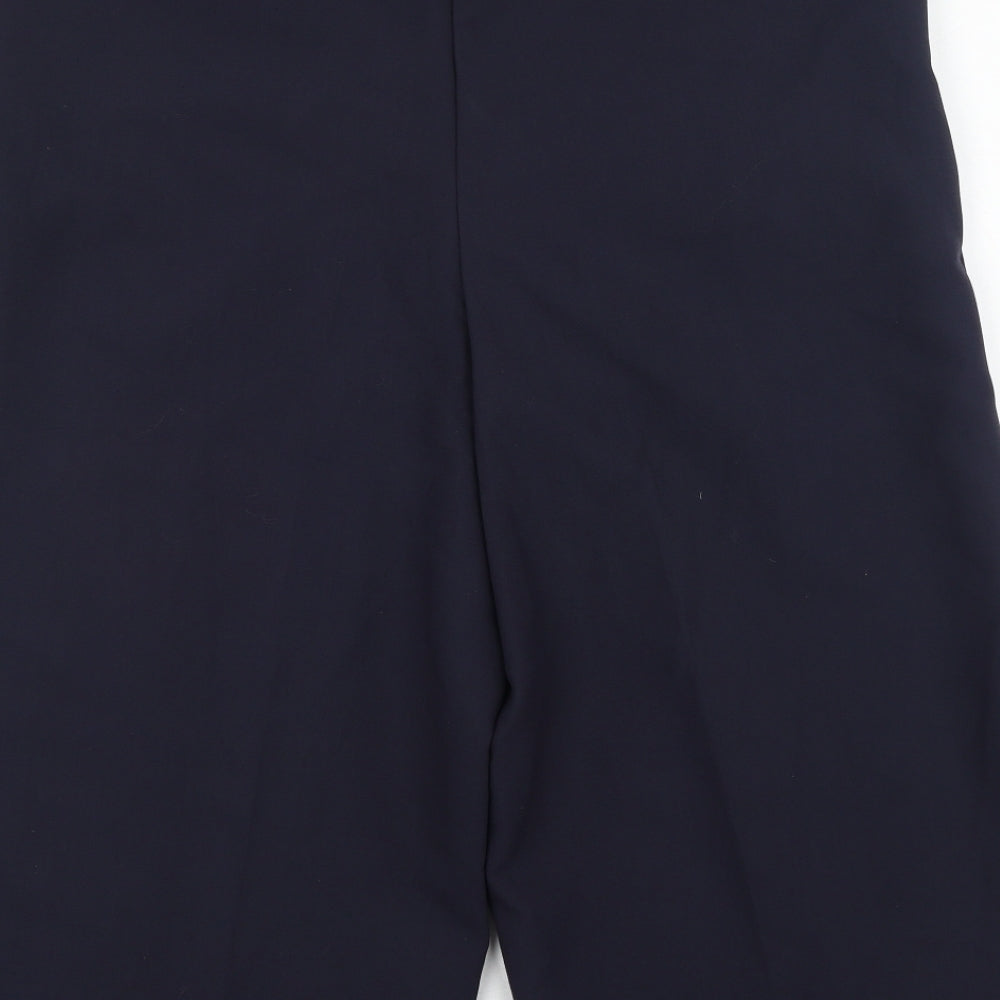 Marks and Spencer Womens Blue Polyester Trousers Size 16 L34 in Regular