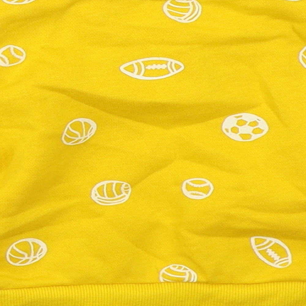Primark Boys Yellow Cotton Basic T-Shirt Size 3-6 Months Crew Neck Pullover - Lets Play