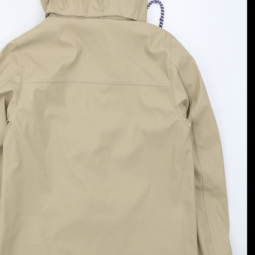 Rising Womens Beige Rain Coat Coat Size S Zip