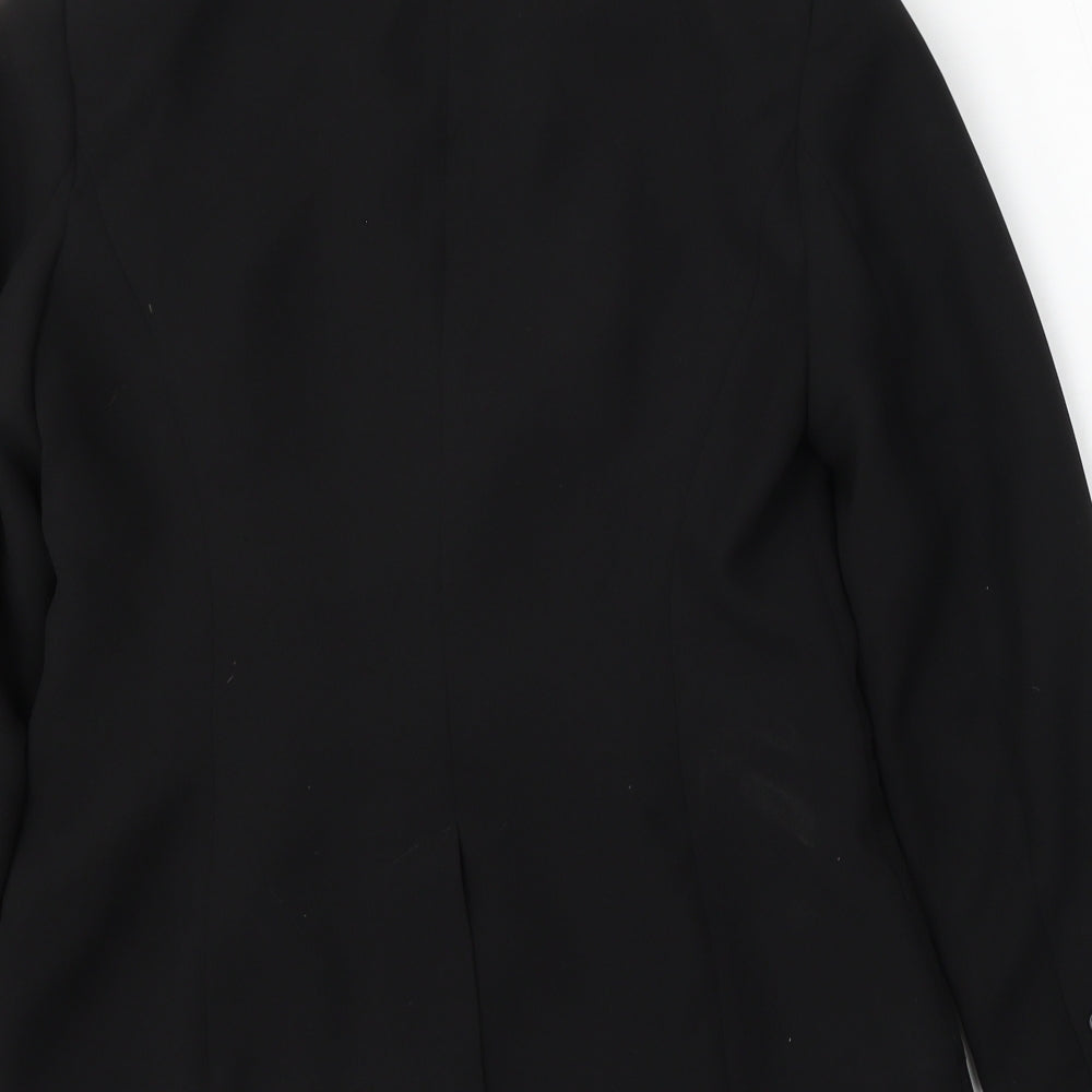 Papaya Womens Black Polyester Jacket Suit Size 10