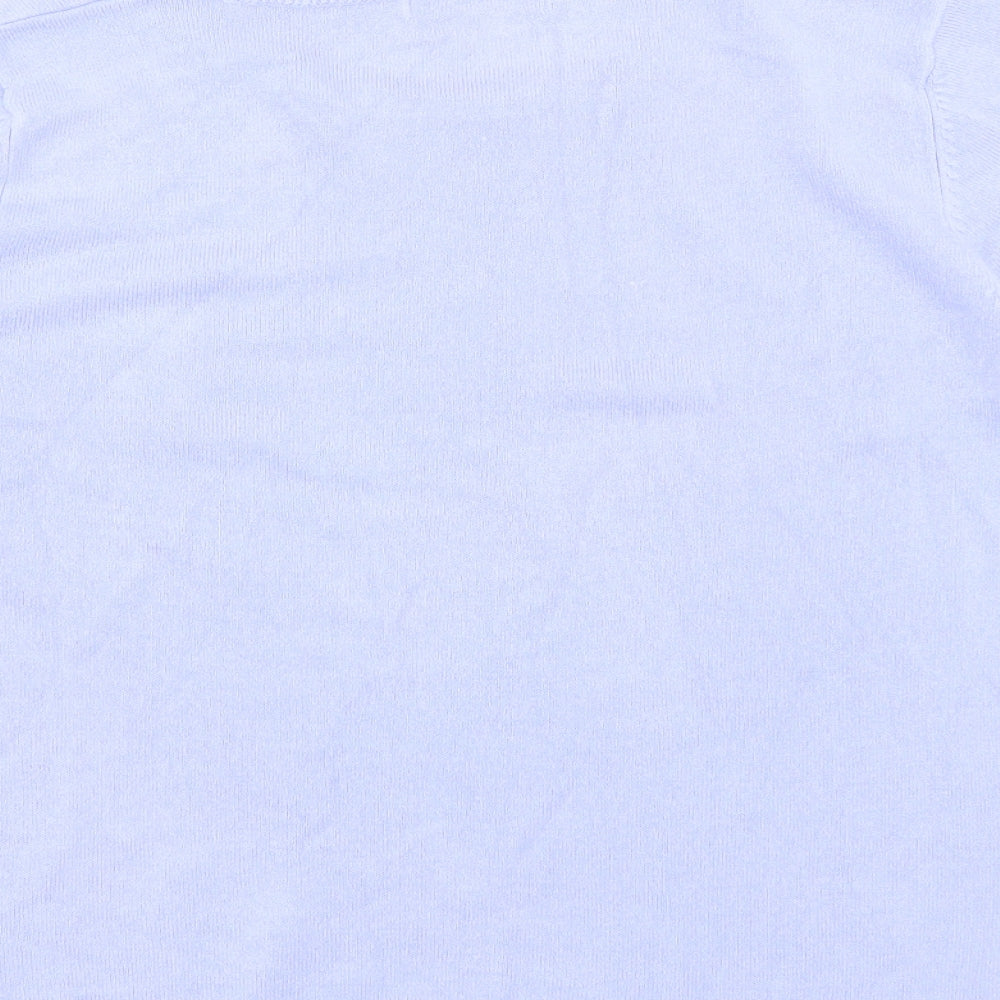 Marks and Spencer Womens Purple Round Neck Acetate Pullover Jumper Size 12