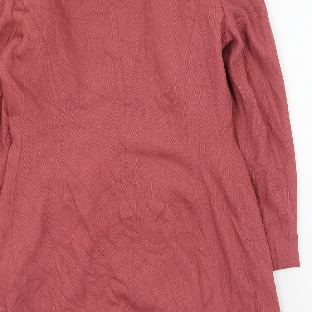 Richards Womens Red Trench Coat Coatigan Size 12